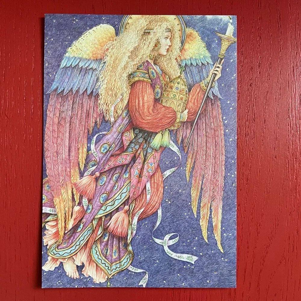 Vintage Sunrise Recycled Greeting Cards Holiday Angel by Anne Yvonne Gilbert